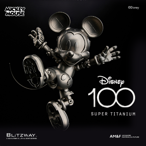[BLITZWAY]디즈니 100주년 기념 논 스케일 미키 마우스 액션 피규어 티타늄 버전 슈퍼 티타늄 시리즈 BW-CA-10510